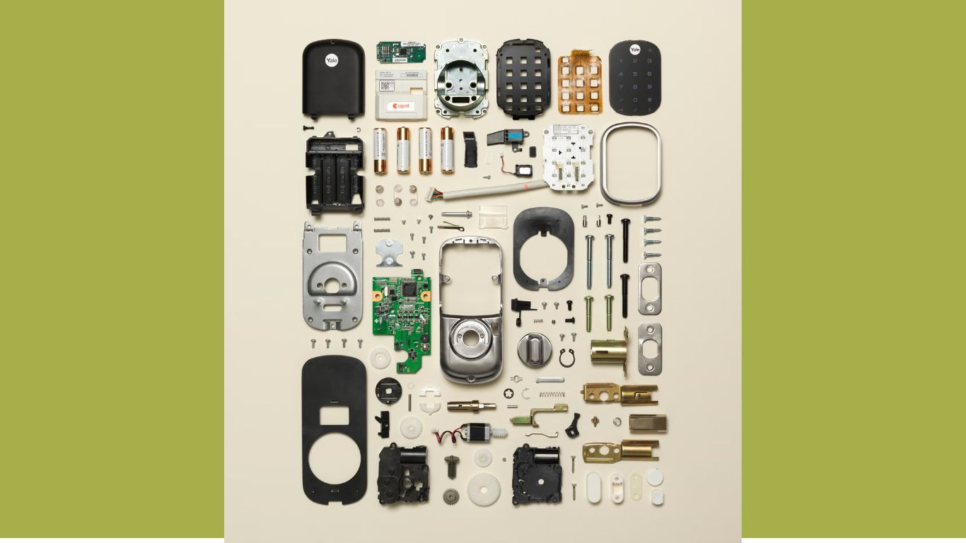 the insides of a smart lock