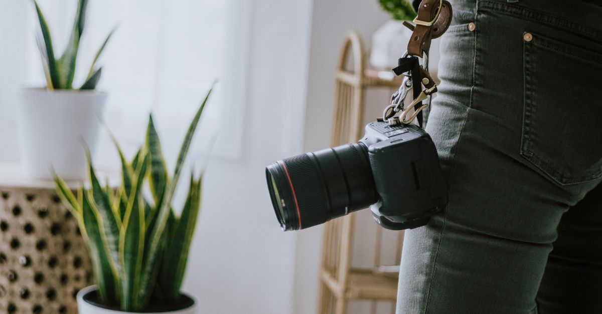 taking photos in a house