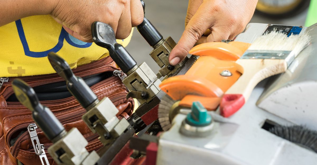 Locksmith in Melbourne working on a job