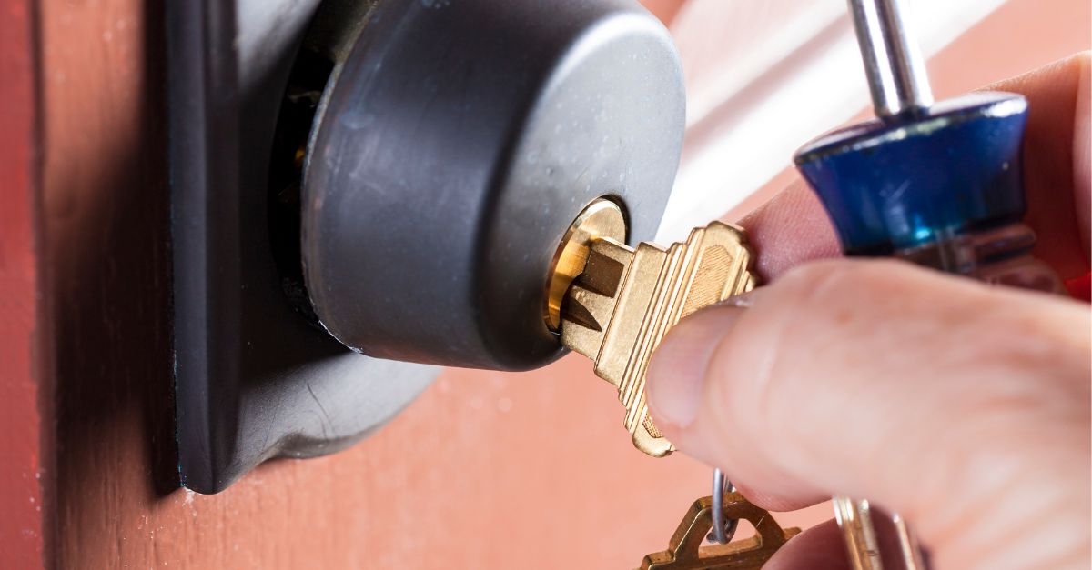 a key in a lock