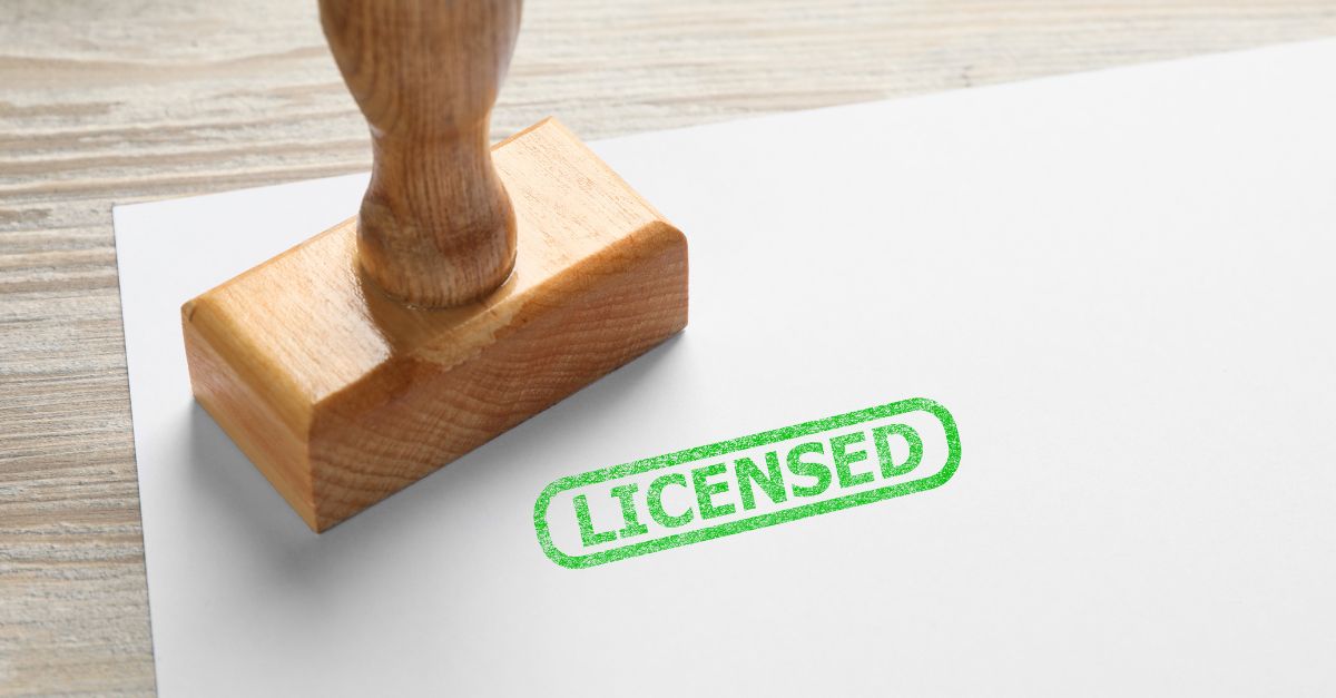 A licensed stamp