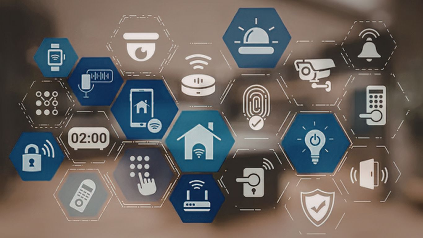 visualisation of a home security network in a Melbourne house with smart locks